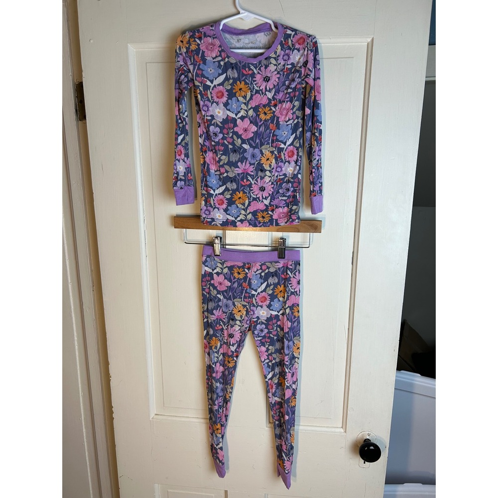Little Sleepies Dusk Blooms Bamboo Viscose Two Piece Pajama Set 4T Purple Floral